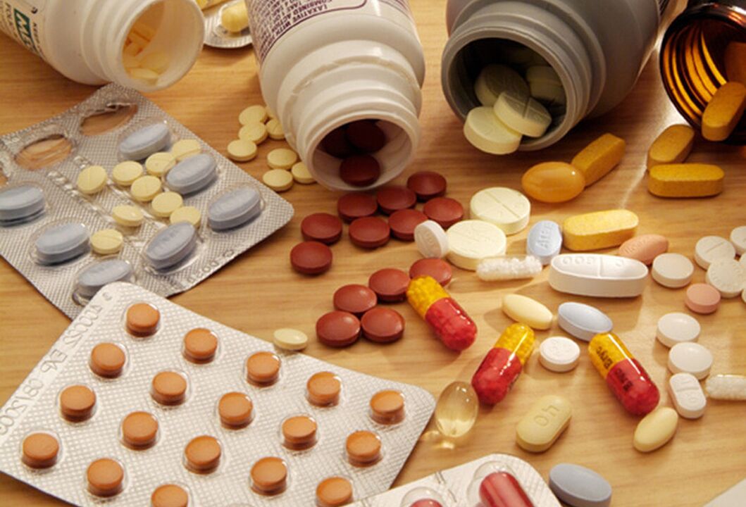 Een verscheidenheid aan geneesmiddelen voor de behandeling van prostatitis