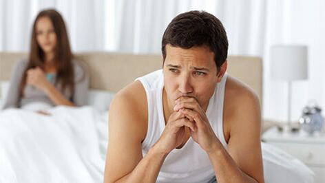problemen in het bed van een man als gevolg van prostatitis